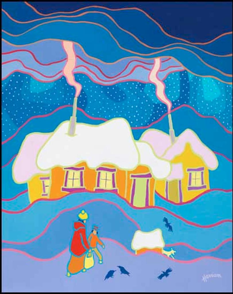 Ted Harrison (1926-2015) - Evening Snows