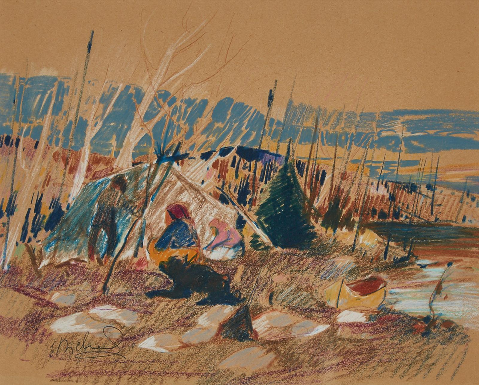 René Jean Richard (1895-1982) - Setting Up Camp