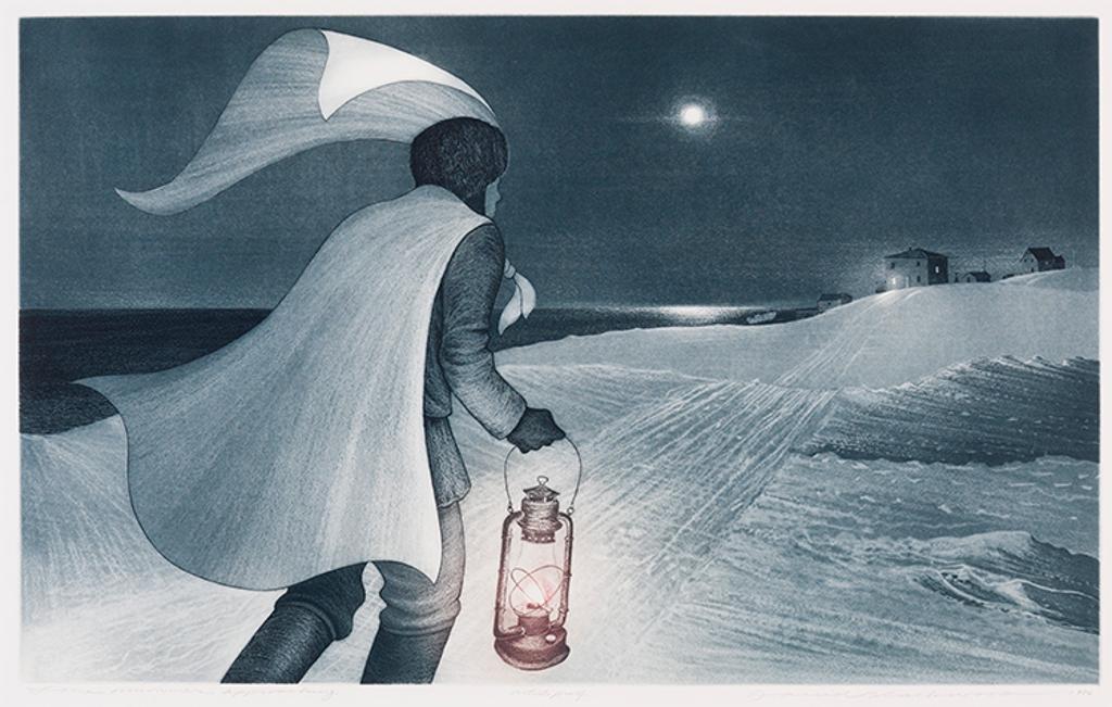 David Lloyd Blackwood (1941-2022) - Lone Mummer Approaching