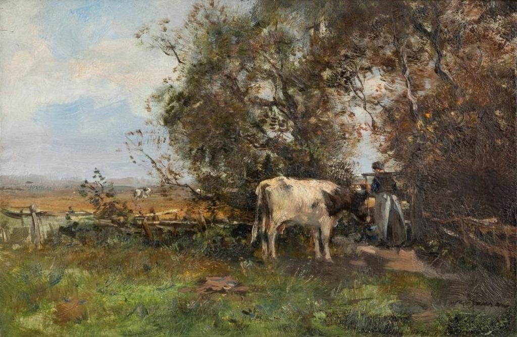 William George Frederick Jansen Dutch (1871-1949) - Milking Time