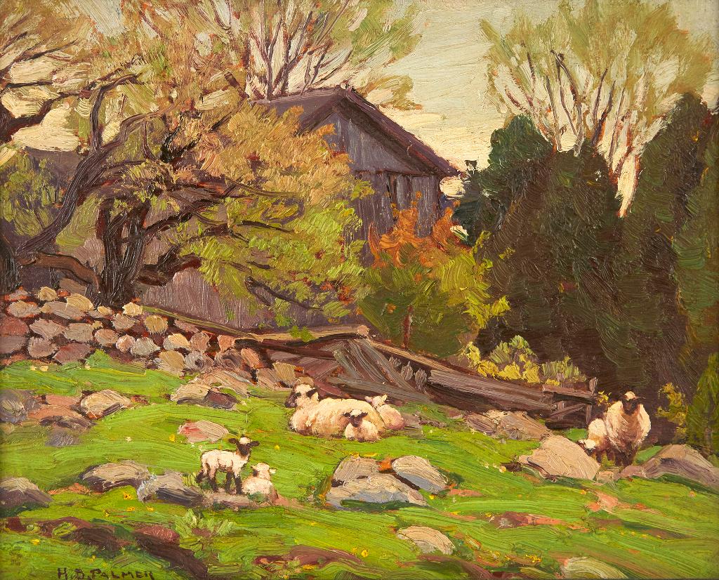 Herbert Sidney Palmer (1881-1970) - Sketch for Behind the Barn