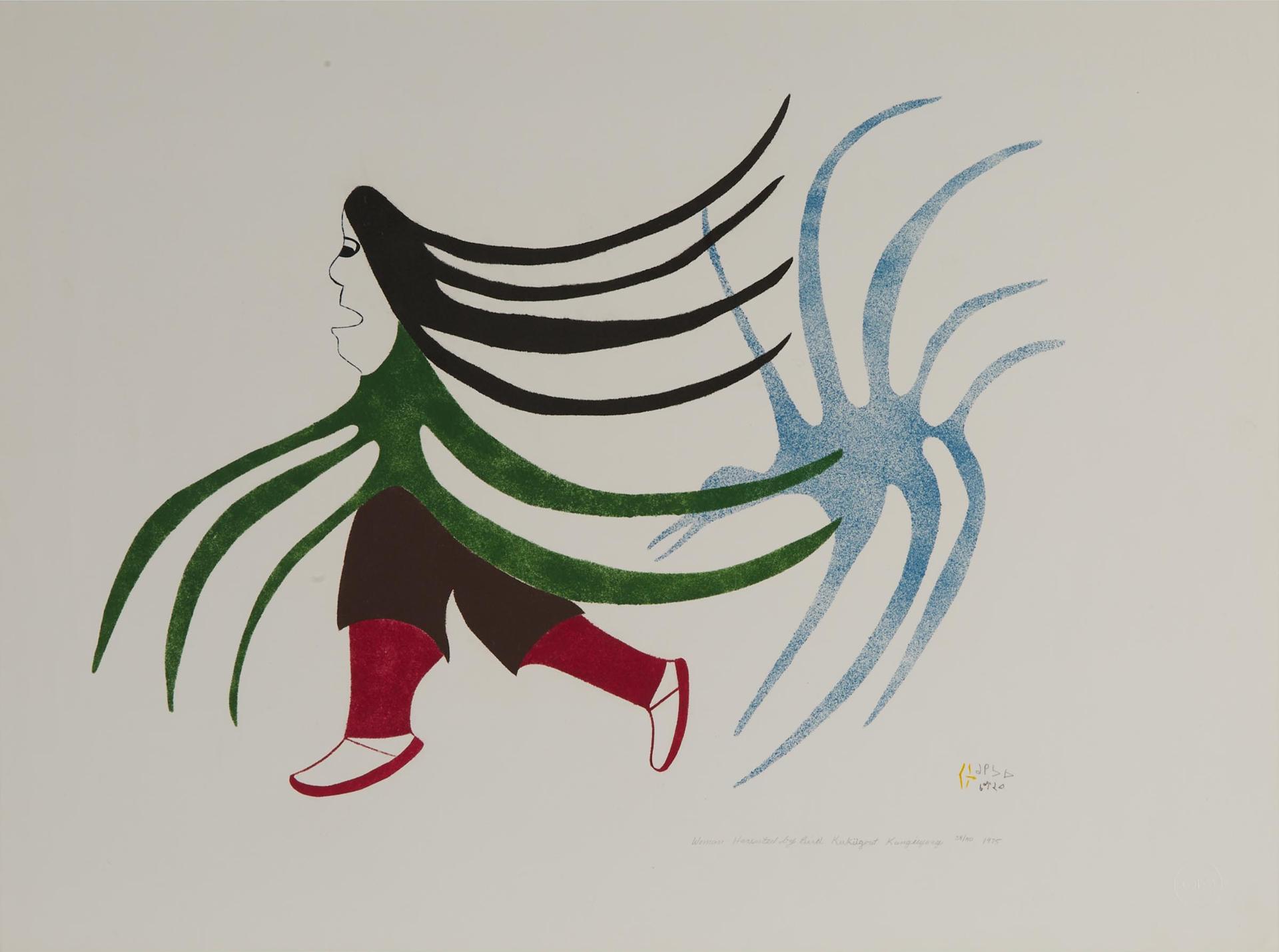 Myra Kukiiyaut (1929-2006) - Woman Haunted By Bird