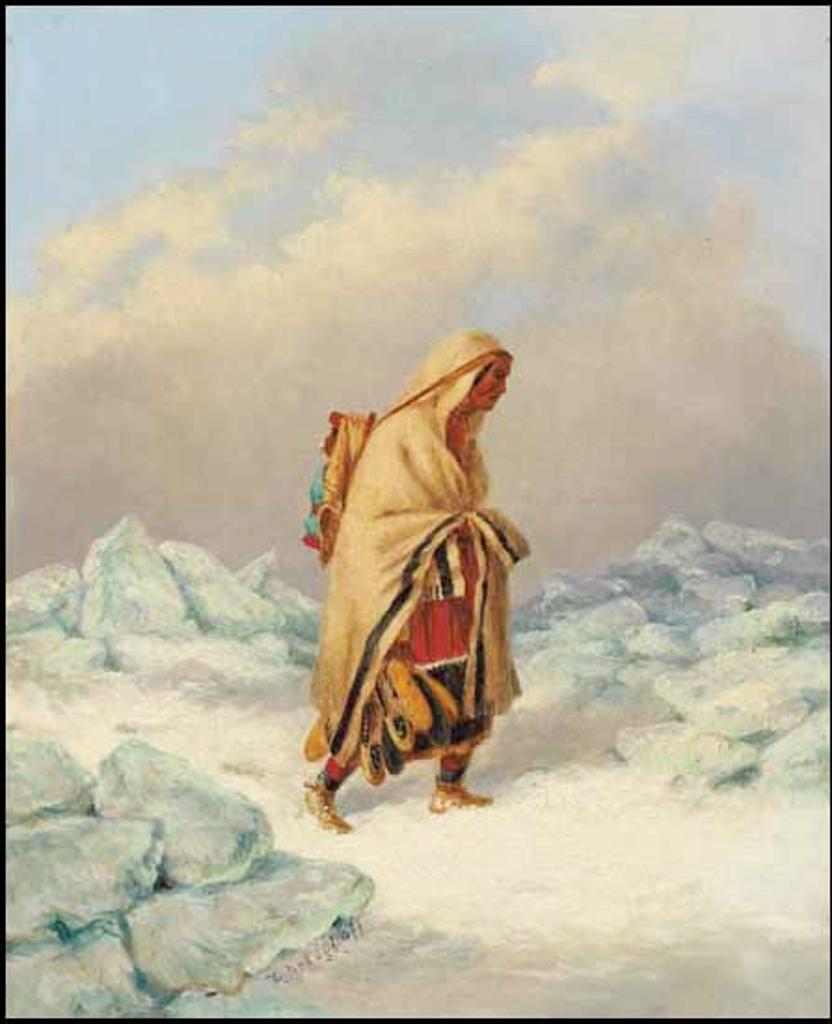 Cornelius David Krieghoff (1815-1872) - Indian Moccasin Seller