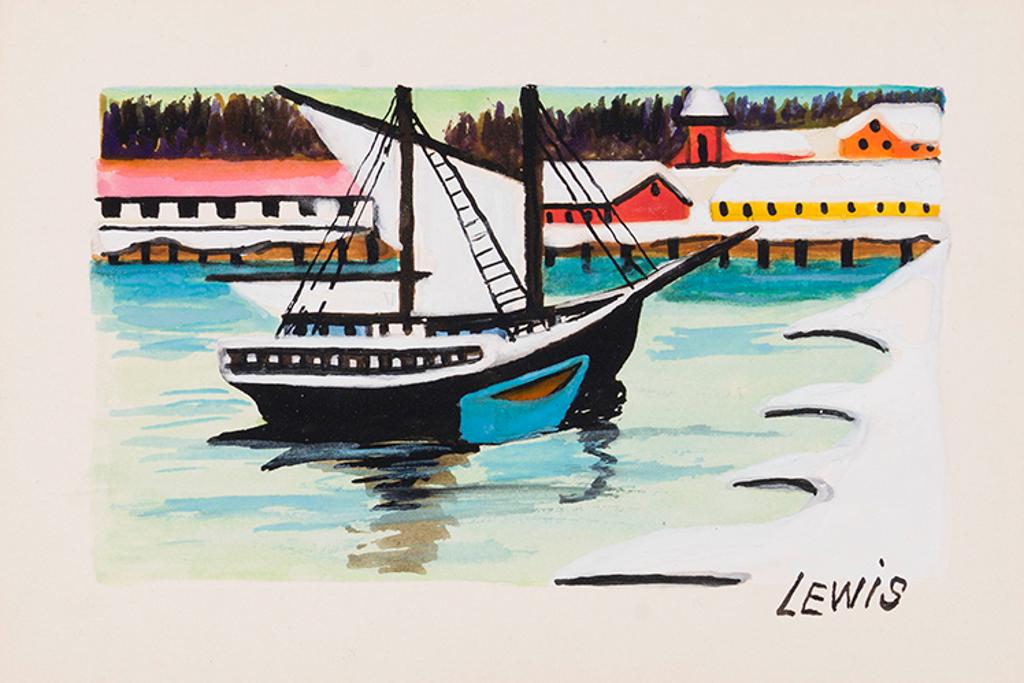 Maud Kathleen Lewis (1903-1970) - Winter Harbour Scene