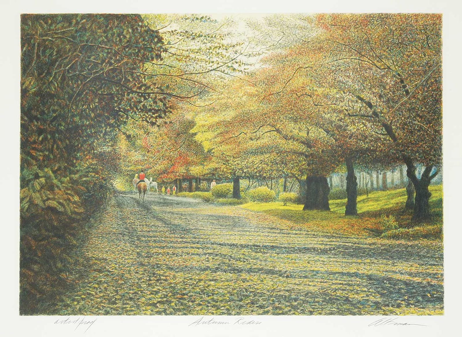 Harold Altman (1924-2003) - Autumn Riders  #Artist Proof