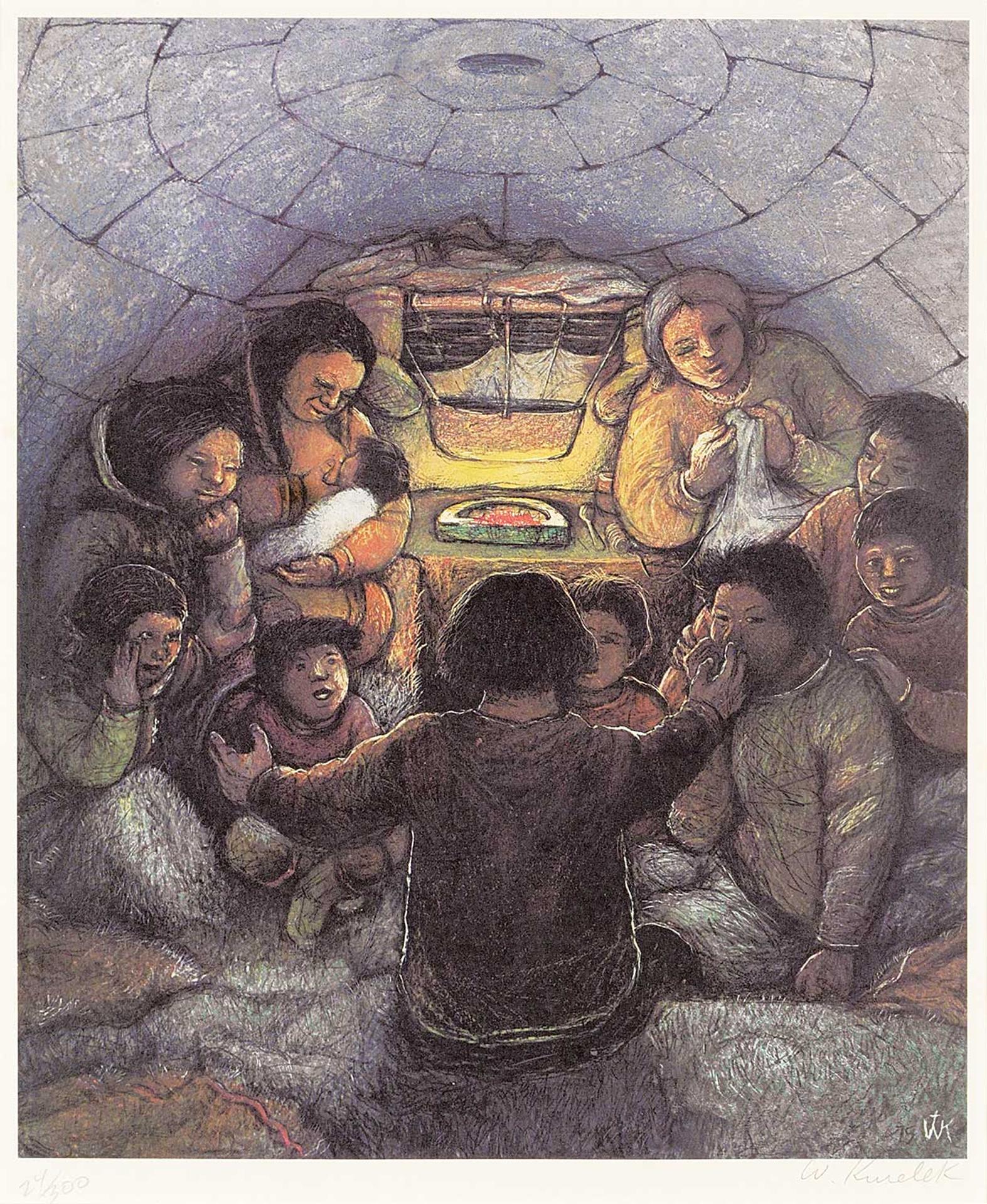 William Kurelek (1927-1977) - A Winter Pastime #24/300