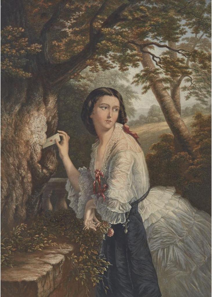George Baxter (1804-1867) - The Lover's Letter Box, 1856; Gems Of The Exhibition, 1854;  Gems Of The Exhibition, 1854