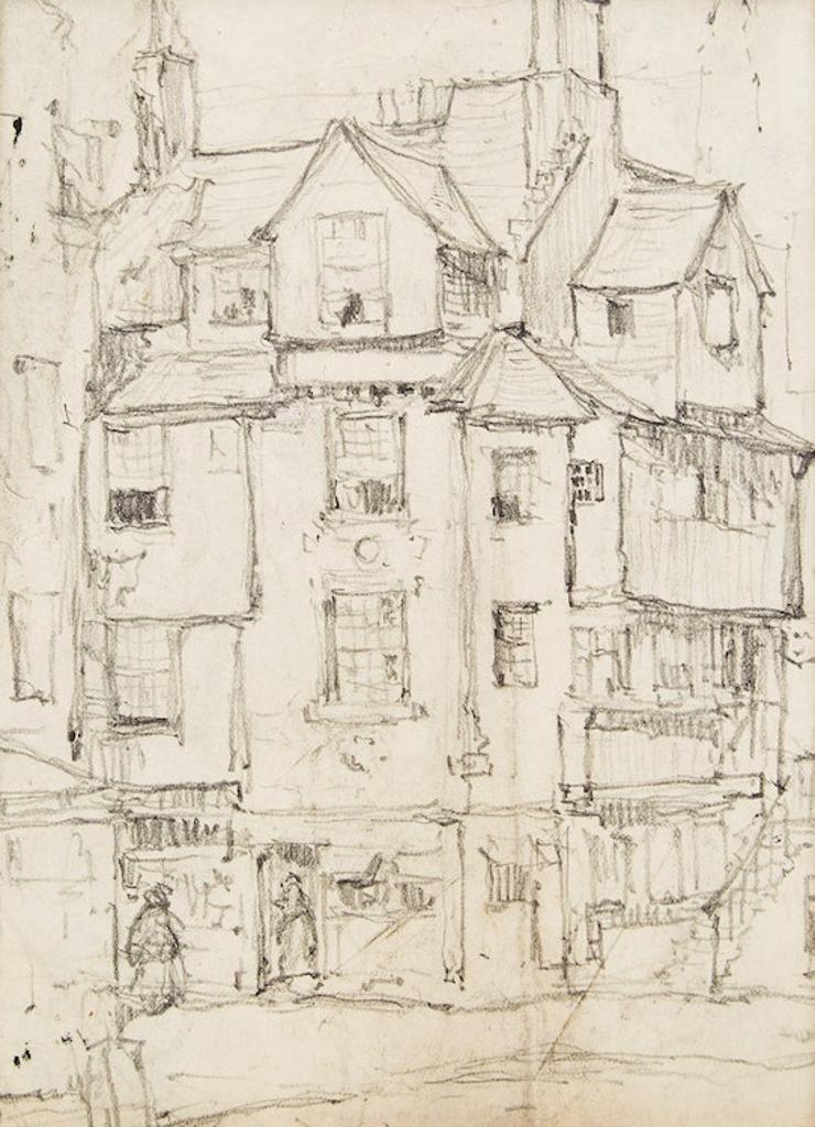 Manly Edward MacDonald (1889-1971) - Study for John Knox House, Edinburgh, Scotland