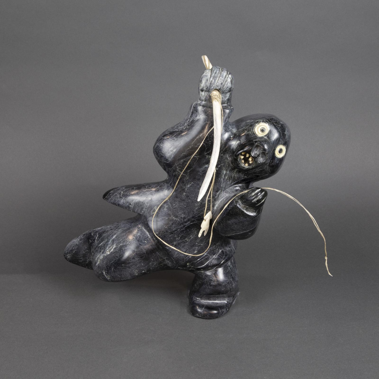 Judas Ullulaq (1937-1998) - Hunter With Spear