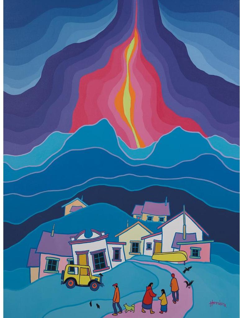 Ted Harrison (1926-2015) - Descending Sky