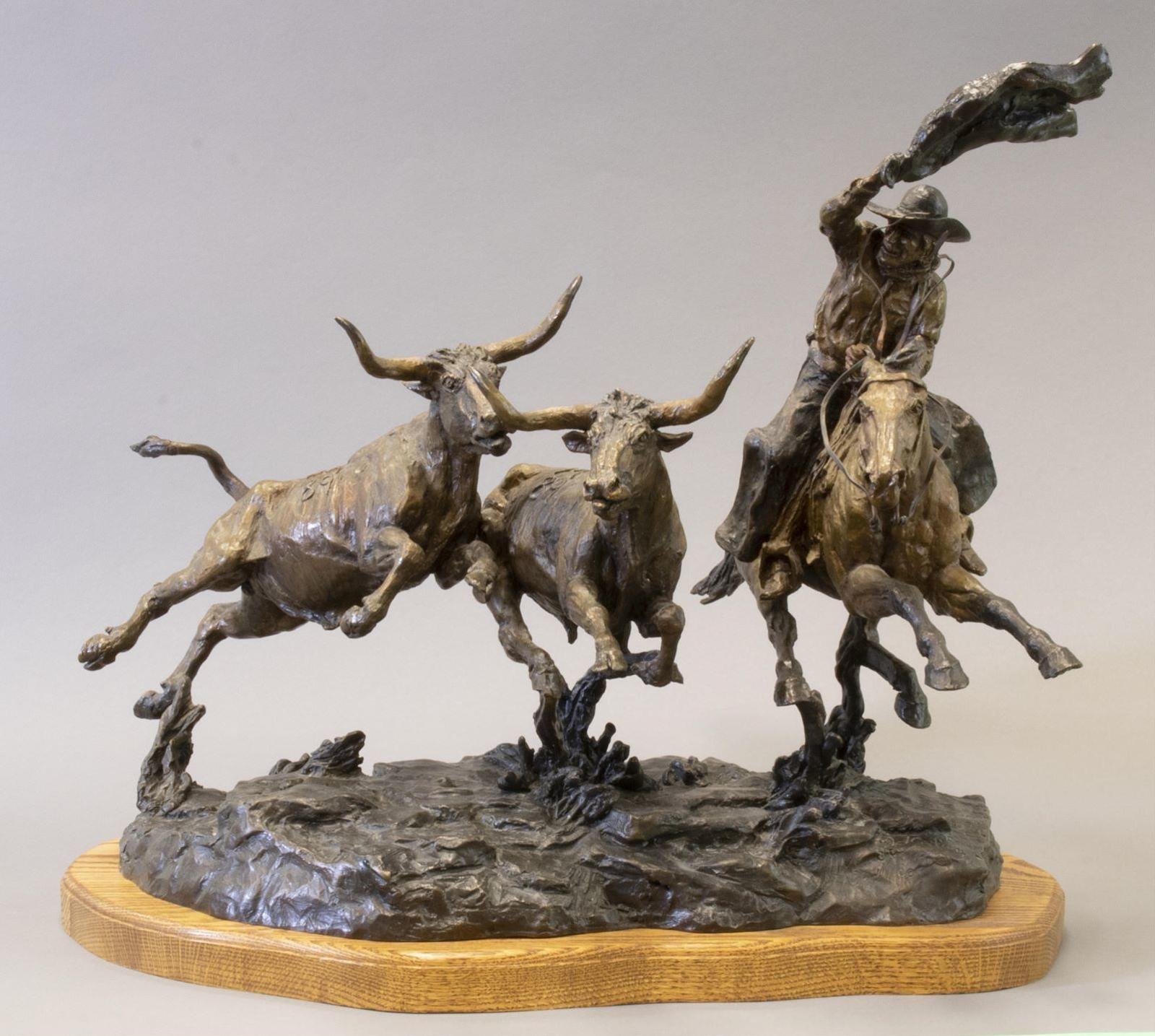 Jay Contway (1935-2019) - Turning Em North (Montana Centennial Cattle Drive); 1989