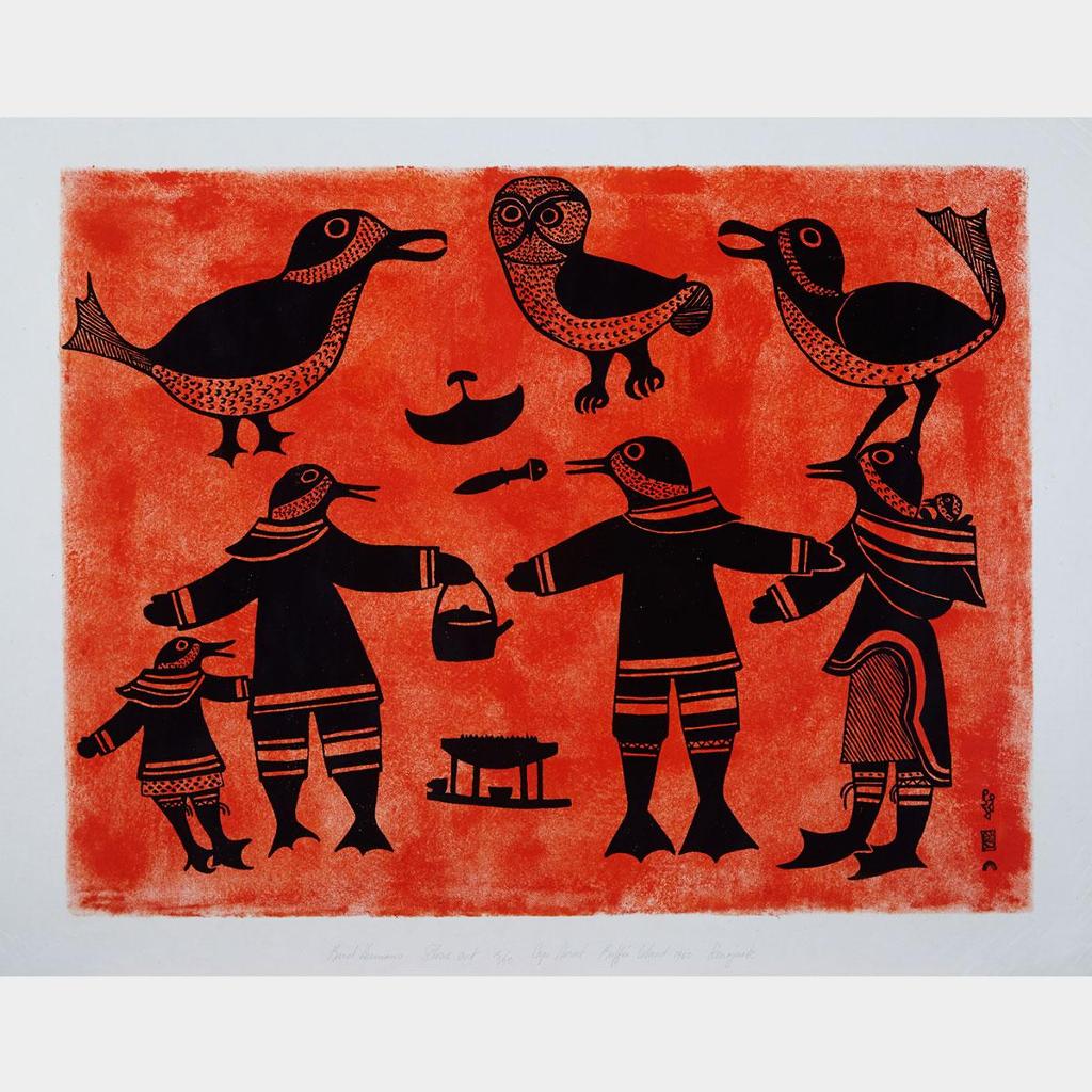 Kenojuak Ashevak (1927-2013) - Bird Humans