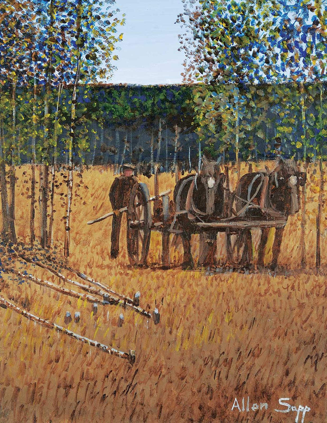 Allen Fredrick Sapp (1929-2015) - Starting to Load the Wood