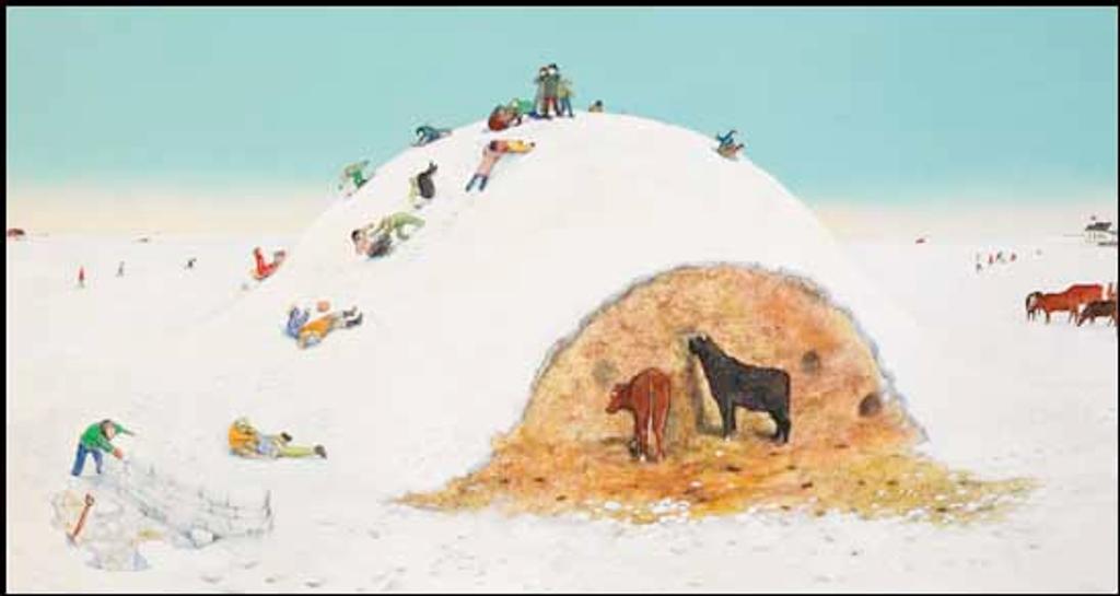 William Kurelek (1927-1977) - King of the Mountain