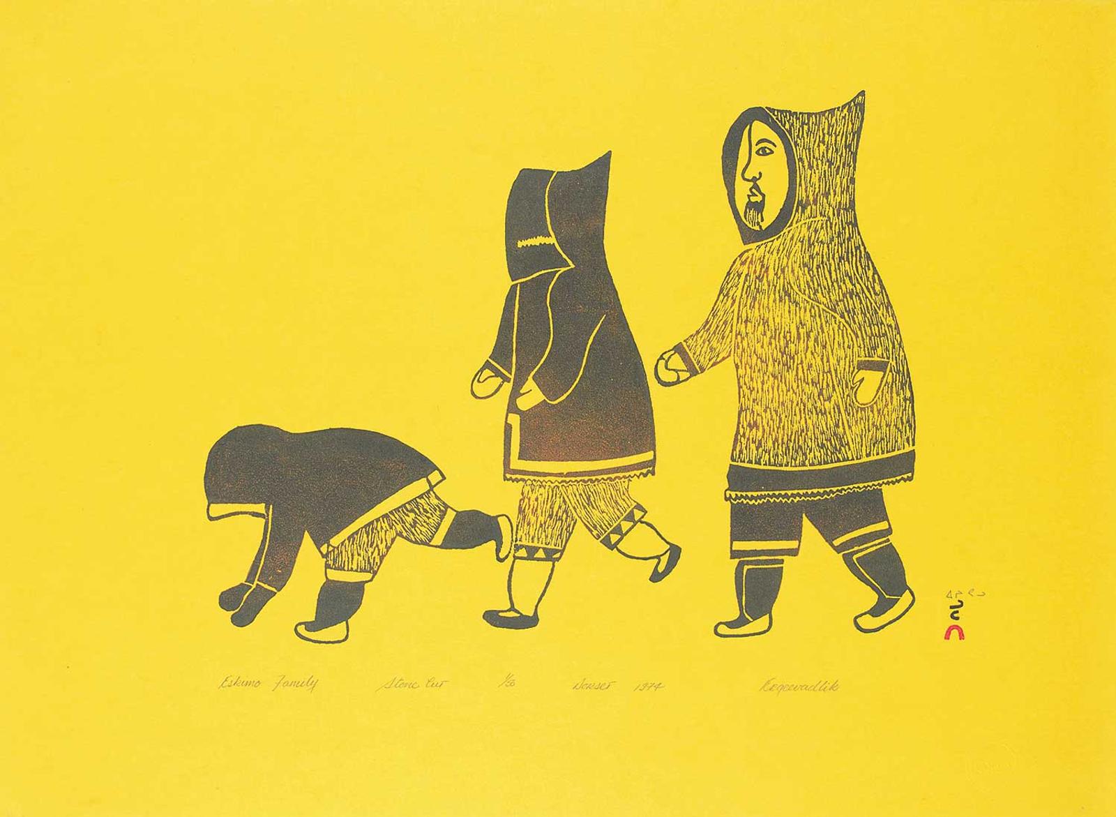 Pootoogook (1887-1958) - Eskimo Family #1/50
