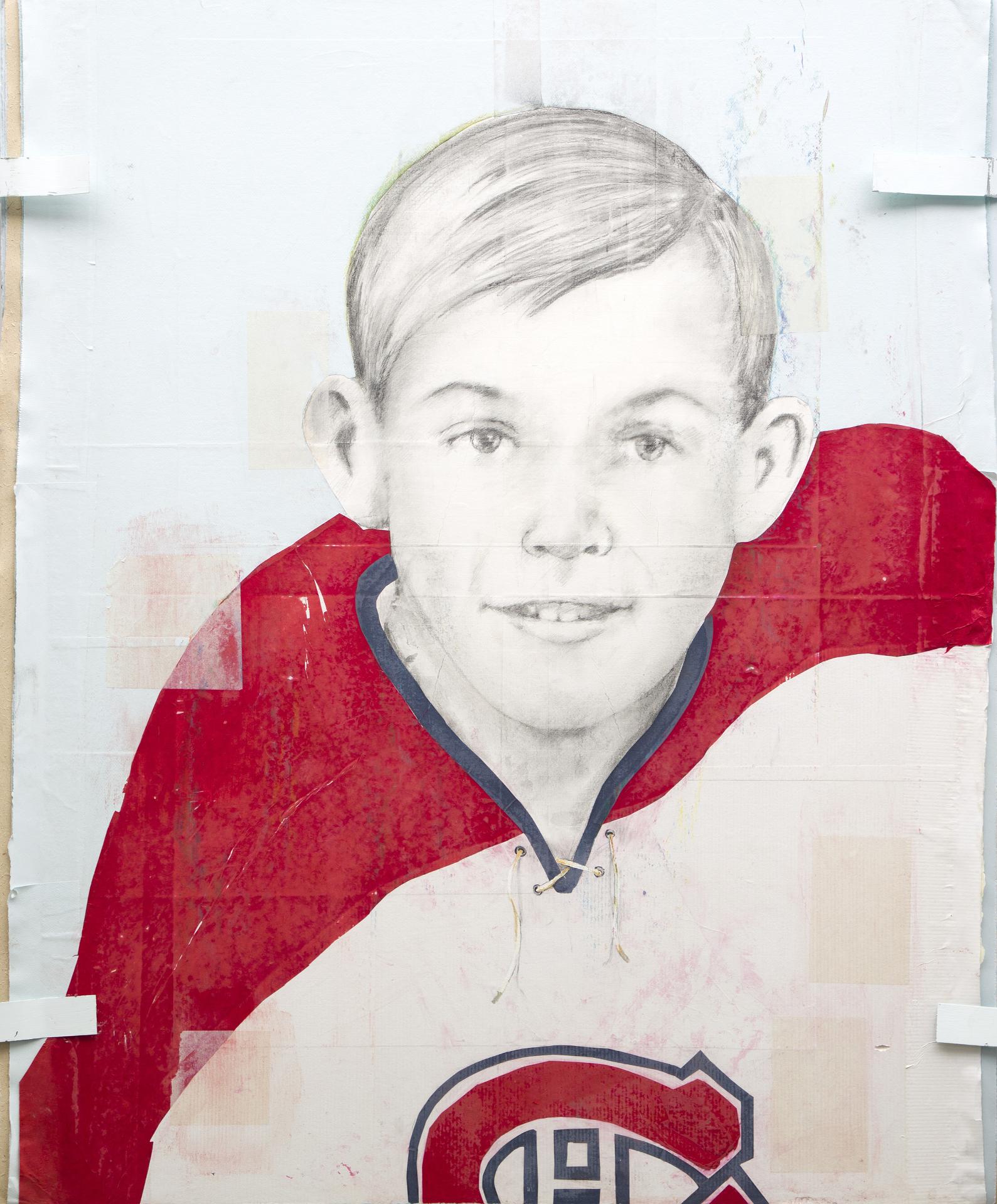 Louis Boudreault (1956) - Portrait de Guy Lafleur enfant / Portrait of Guy Lafleur as a Child, 2022