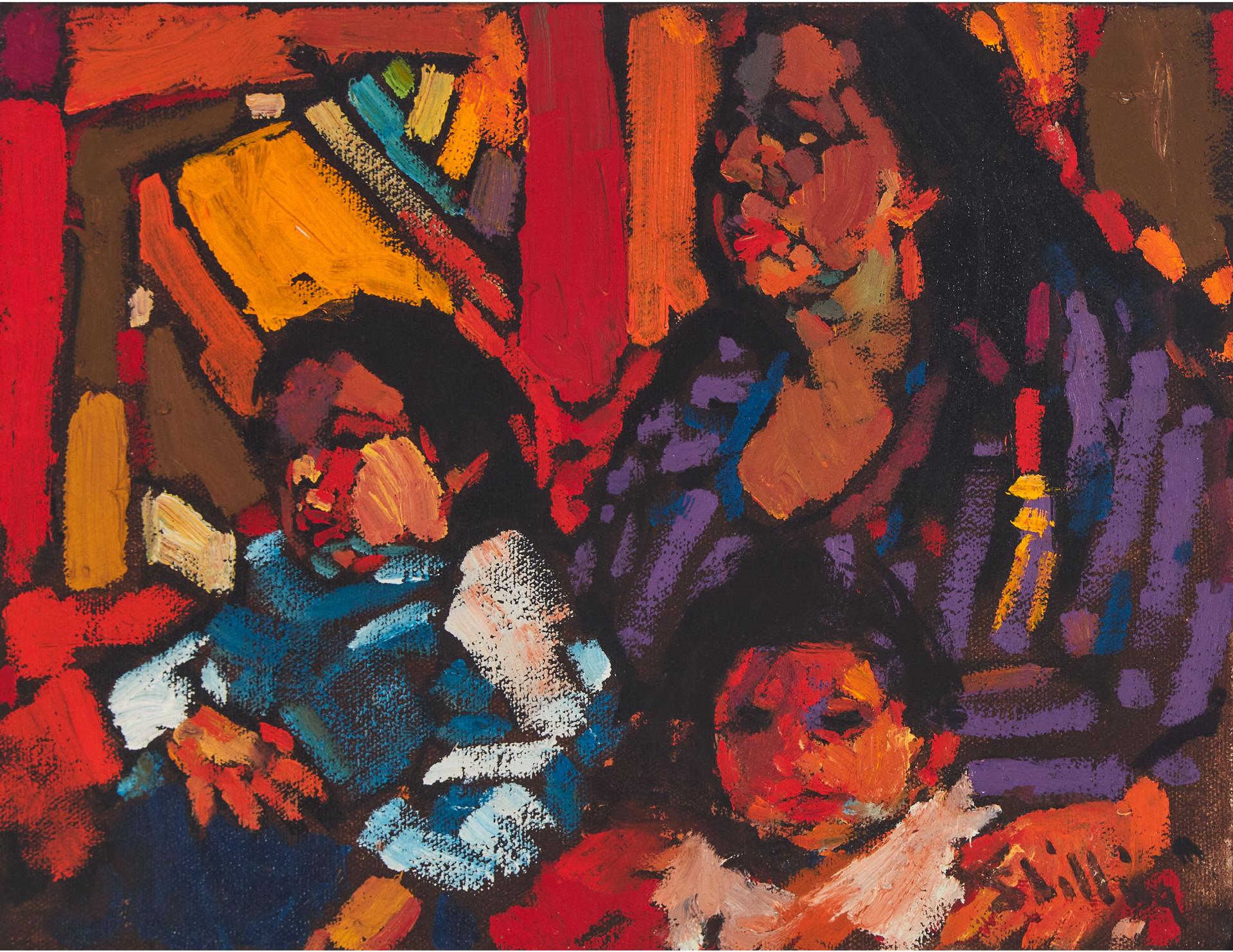 Arthur Shilling (1941-1986) - Mother And Children