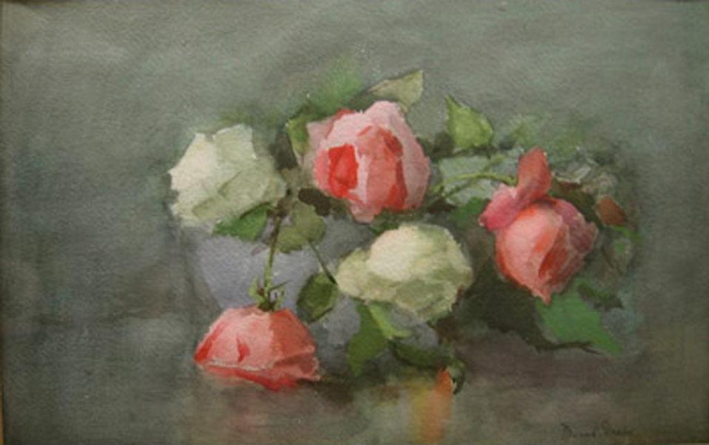 Muriel Drake - Still Life Studies - Roses(2) And Vegetables