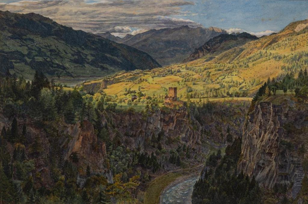 Robert Tucker Pain (1840-1942) - Tower House on River George