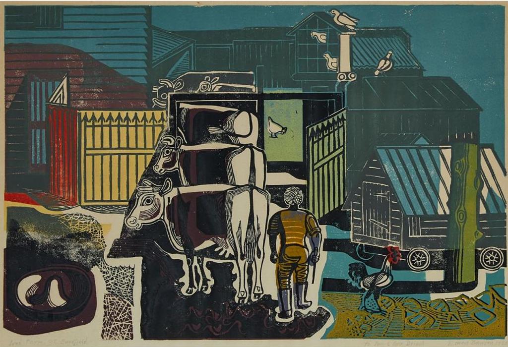 Edward Bawden (1903-1989) - Ives Farm, Great Bardfield, 1956 [greenwood, Mg, 45]
