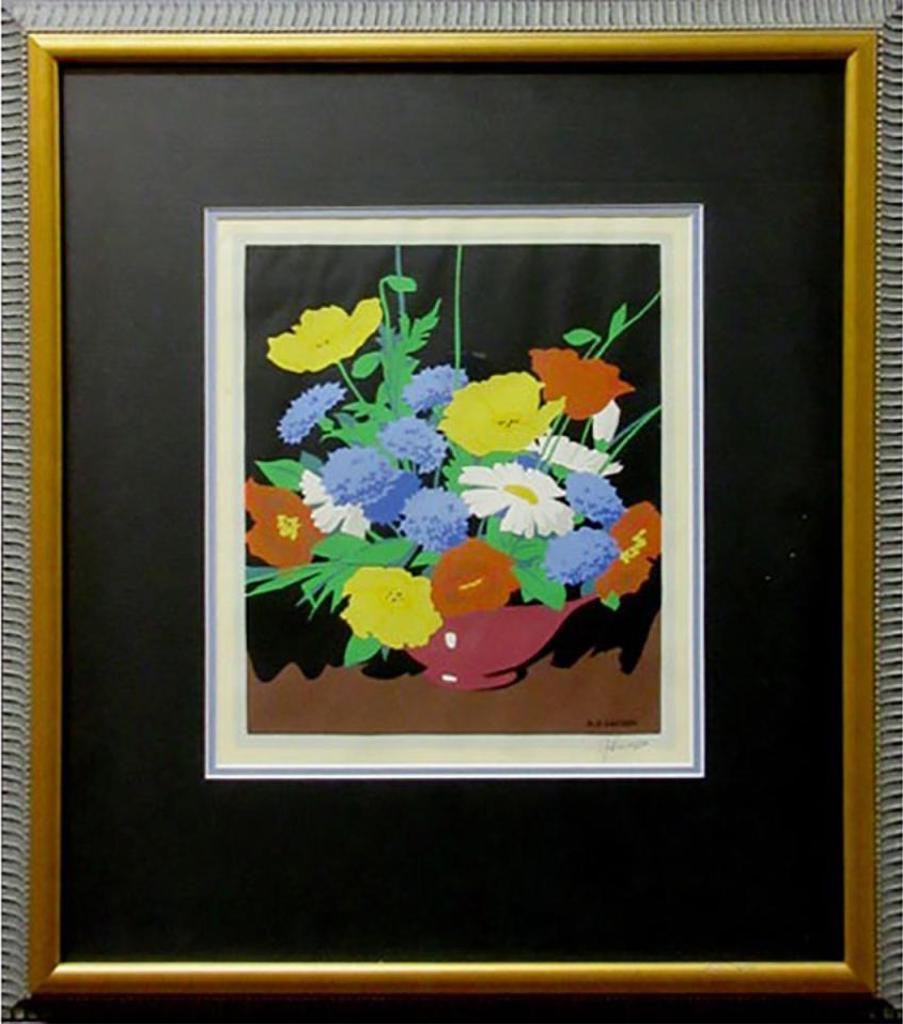 Alfred Joseph (A.J.) Casson (1898-1992) - Mixed Flowers In A Red Bowl