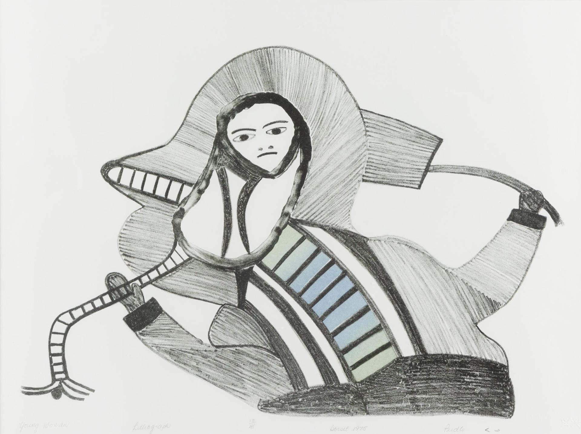 Pudlo Pudlat (1916-1992) - Young Woman, 1975