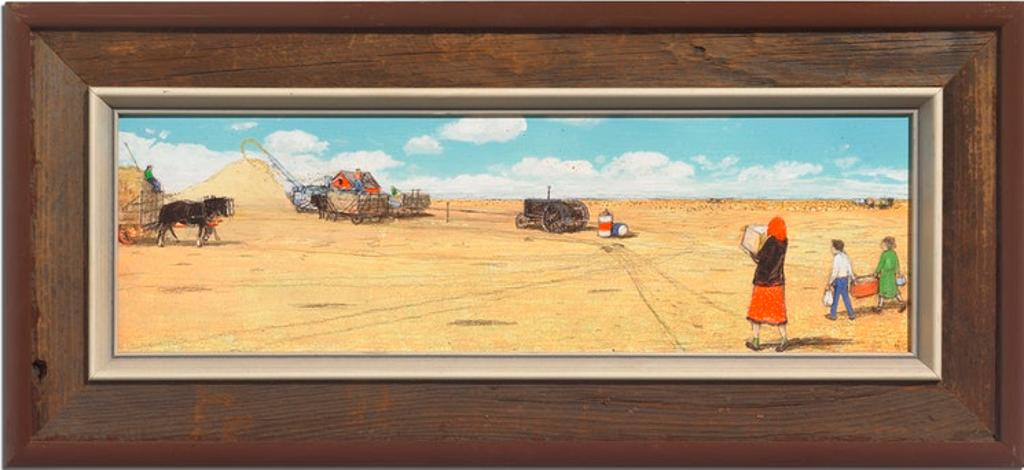 William Kurelek (1927-1977) - Threshing Outfit Being Brought Lunch