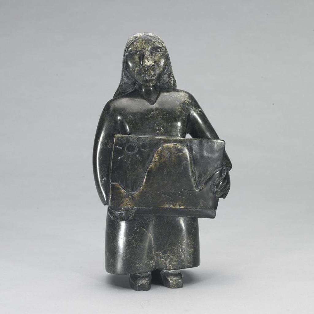 Oviloo Tunnillie (1949-2014) - Figure With Drawing