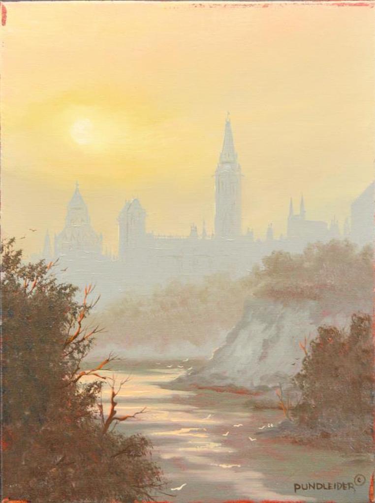 Heinz V. Pundleider (1925-1982) - Parliment in Morning Mist