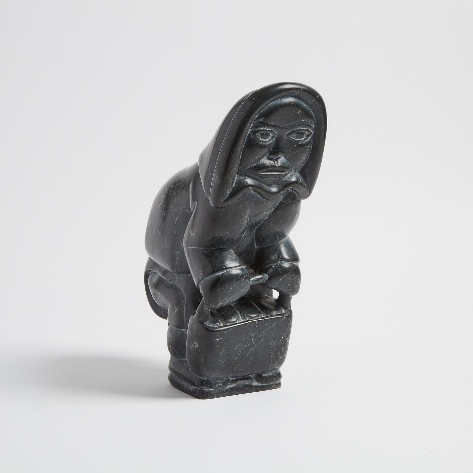 Abraham POV (1927-1994) - Woman Holding A Basket