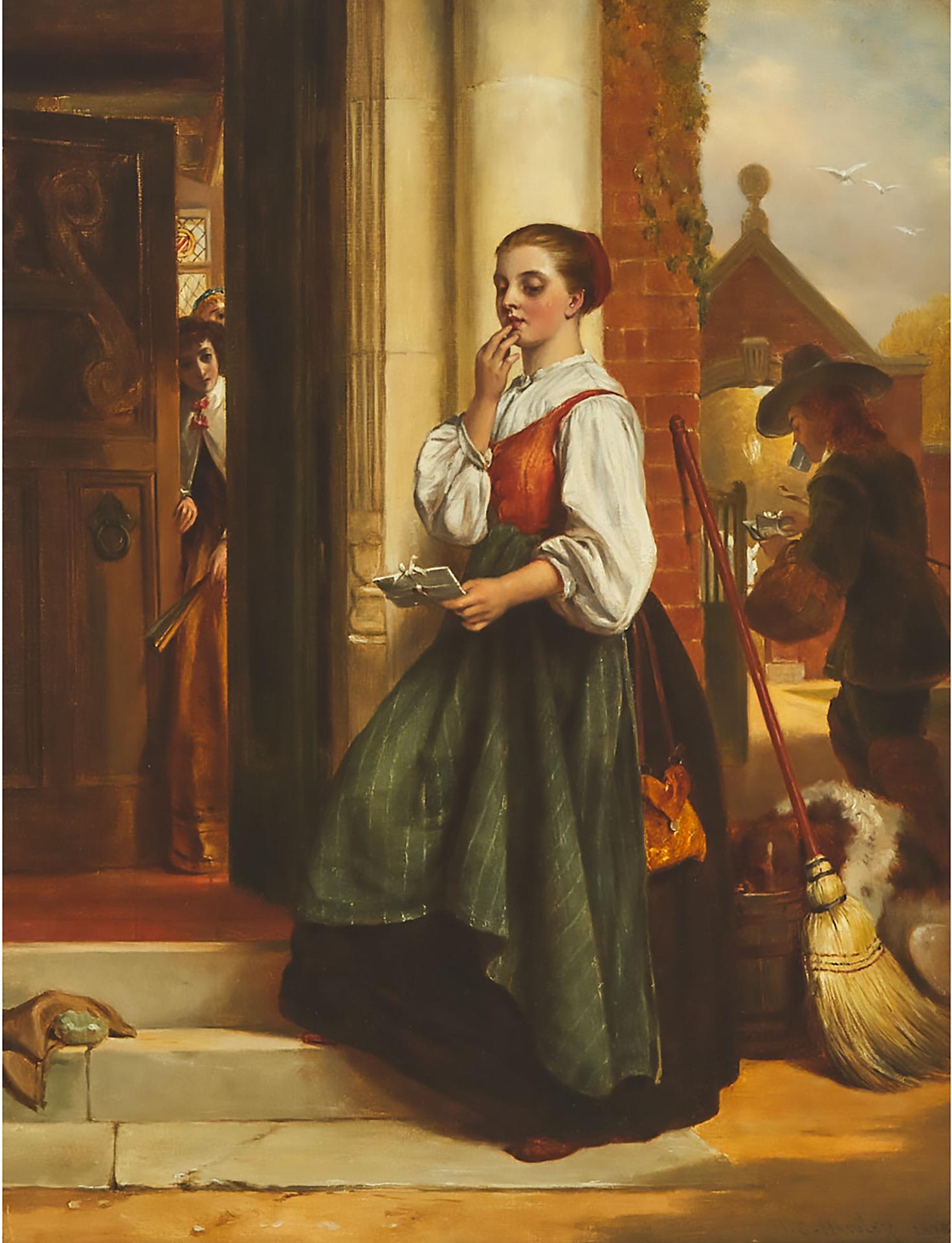 John Calcott Horsley (1817-1903) - A Maid In Waiting, 1875