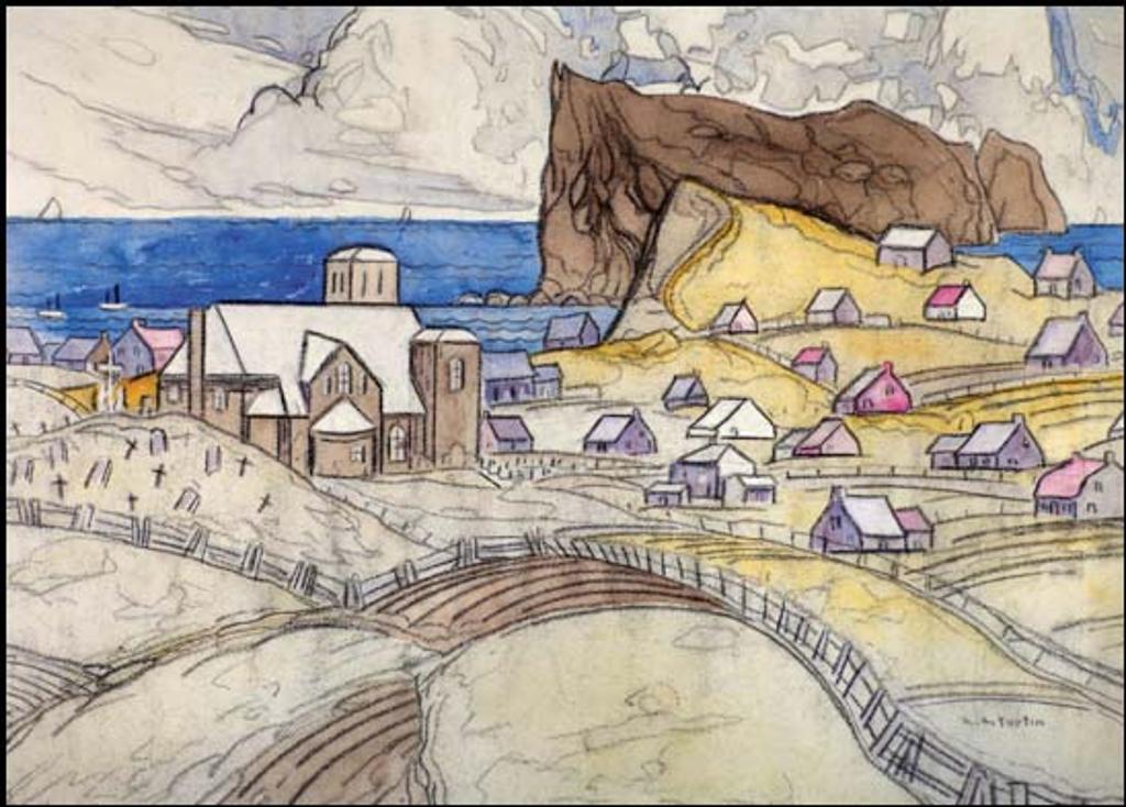 Marc-Aurèle Fortin (1888-1970) - Rocher Percé en Gaspésie