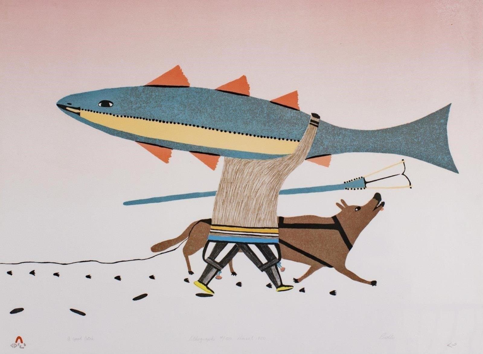Pudlo Pudlat (1916-1992) - A Good Catch; 1980