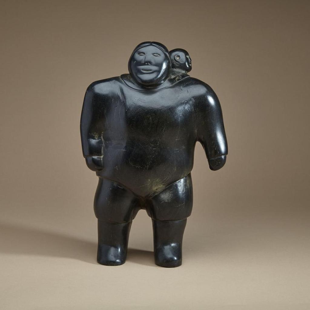 Mathew Aqigaaq (1940-2010) - Mother With Child In Her Amaut