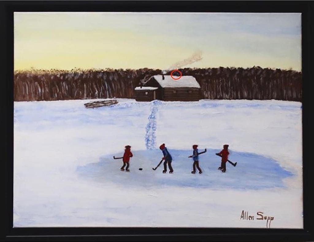 Allen Fredrick Sapp (1929-2015) - Untitled (Pond Hockey)