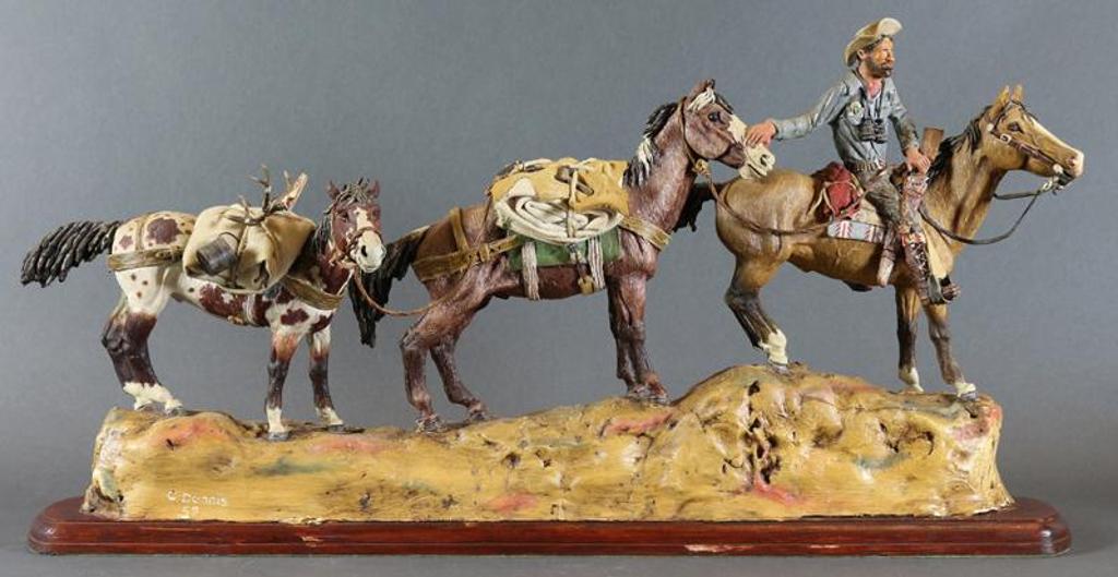 Curt Dennis (1911-1964) - Rider With Pack Horses; 1957