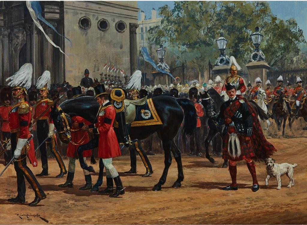 Richard Caton Woodville Jr (1856-1927) - The Dumb Mourners At The Funeral Procession Of King Edward Vii, May 20 1910 -