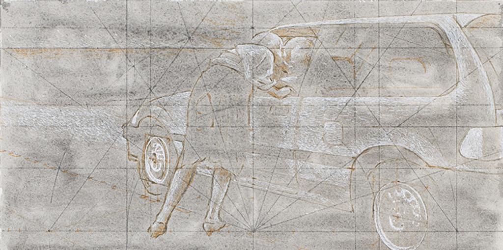 Alexander (Alex) Colville (1920-2013) - Study for Kiss with Honda