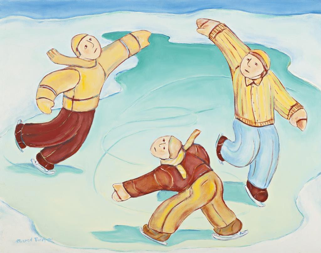 Conrad Stephen Furey (1954-2008) - Three Skaters