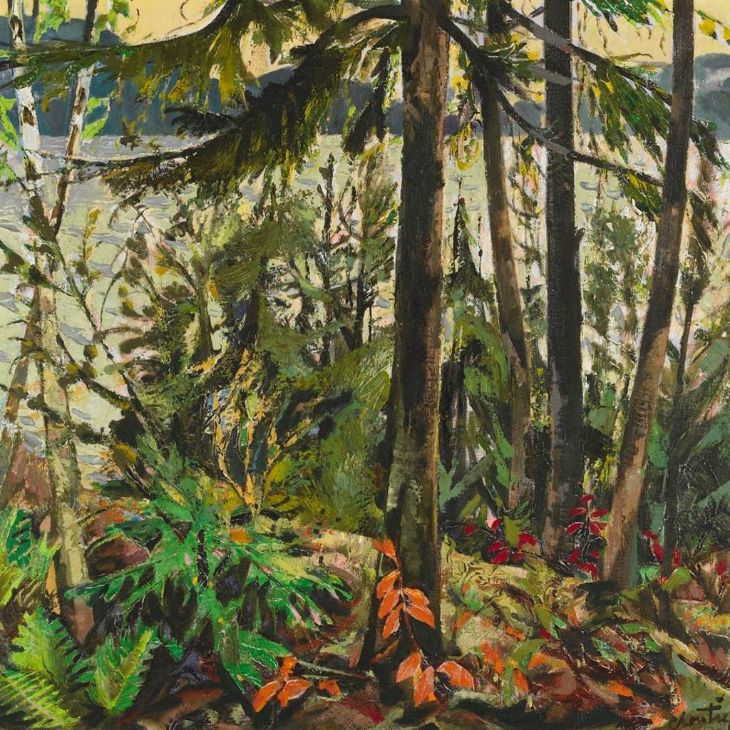 Albert Edward Cloutier (1902-1965) - Trees And Silver Lake
