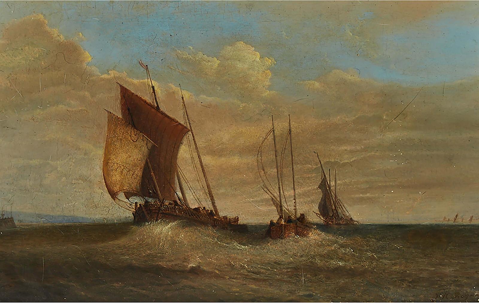 Philip Hutchins Rogers (1794-1853) - Shipping Off A Pierhead