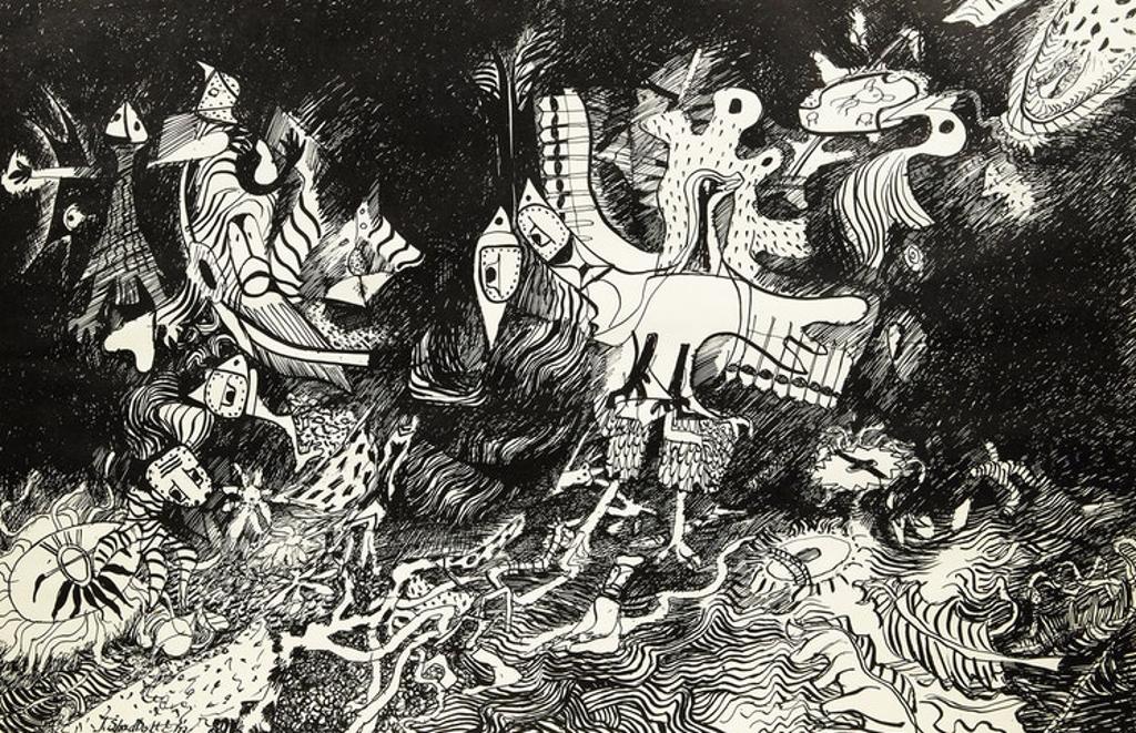 Jack Leaonard Shadbolt (1909-1998) - Bird of the Myth; Winter Birds