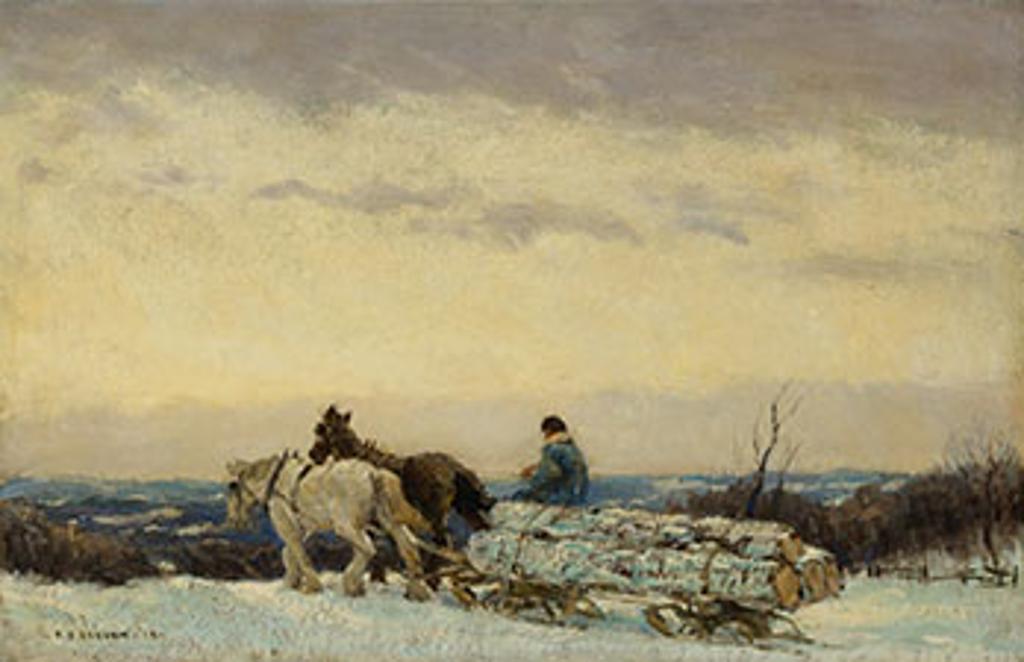 Frederick Simpson Coburn (1871-1960) - Hauling Logs