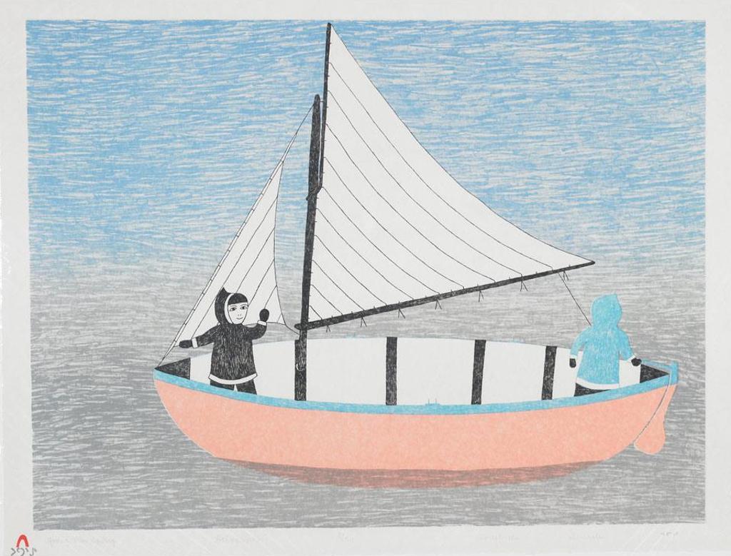 Jamasie Teevee (1910-1985) - Young Men Sailing
