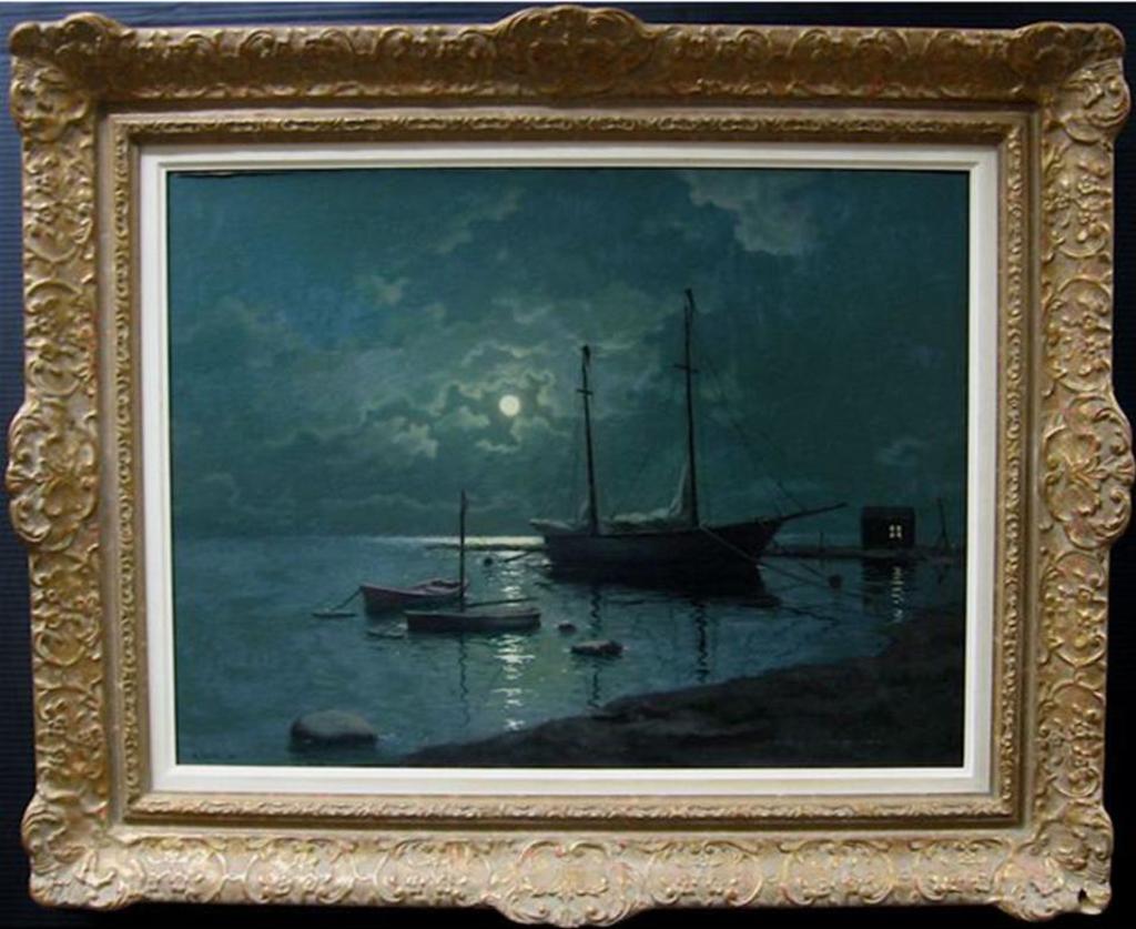 Alexis Arts (1940) - Moonlit Boats At Rest