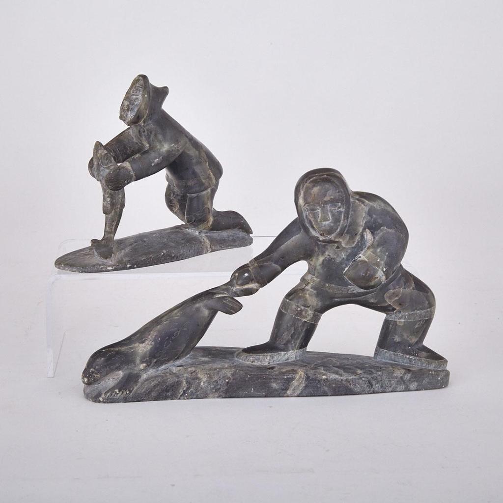 Jamasee (1935) - Hunter Hauling Seal; Hunter With Fish