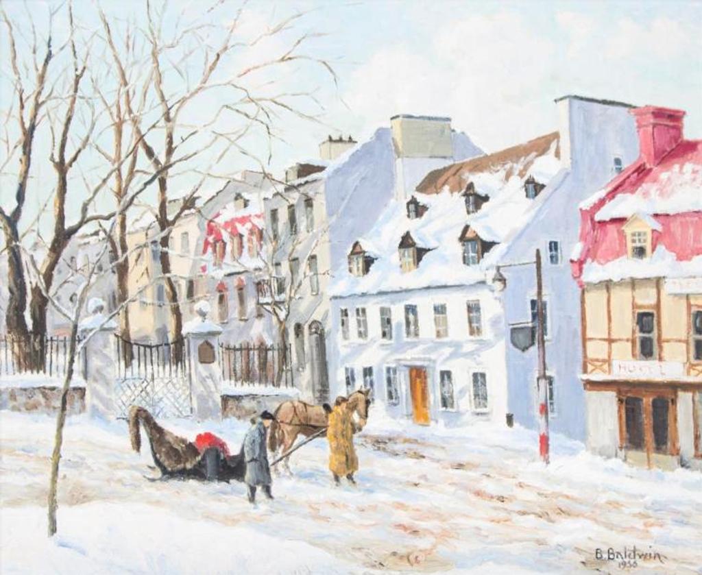 Betty Baldwin (1889-1991) - Figures with horse drawn sleigh