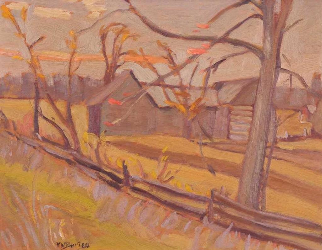 Ralph Wallace Burton (1905-1983) - Farm In Late Fall, West Of Ottawa, Carleton; 1958