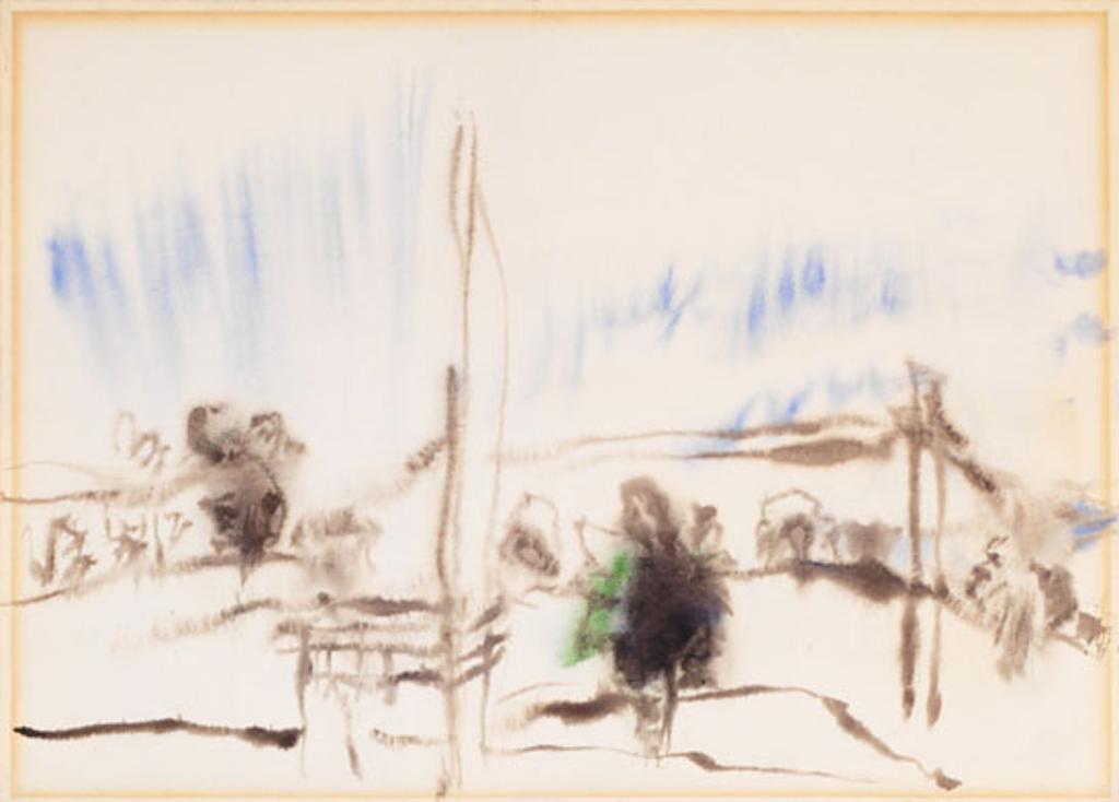 David Browne Milne (1882-1953) - Starting Post, Fairgrounds (Starter's Stand III), Uxbridge, Ontario