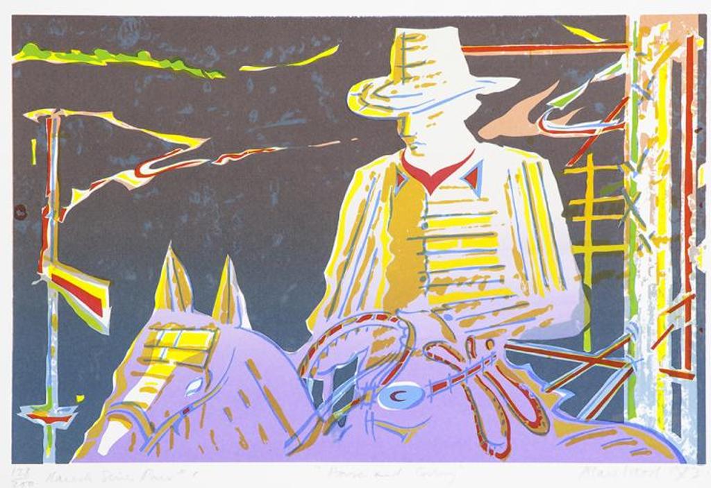 Alan Wood (1935-2017) - Horse and Cowboy #1